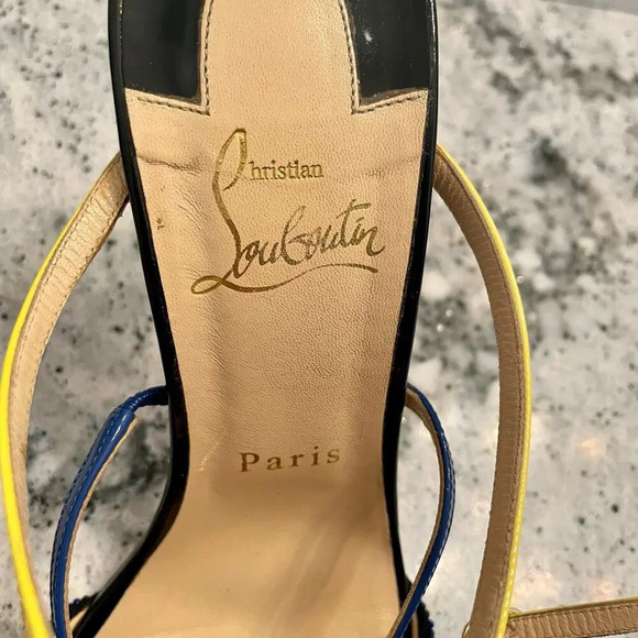 Christian Louboutin Tipika Sandals High Heel Beaded Leather Size 37 - Picture 11 of 13